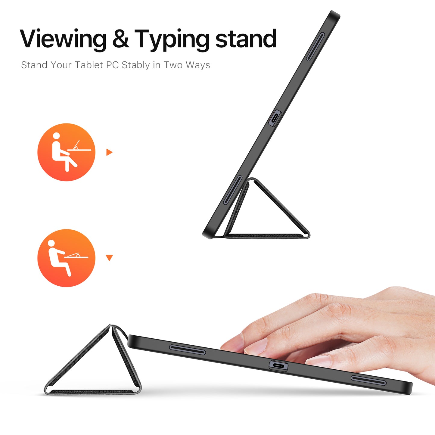 DUX DUCIS For Samsung Galaxy Tab S11 Ultra Case  Domo Series Tri-fold Stand PU Leather Tablet Cover