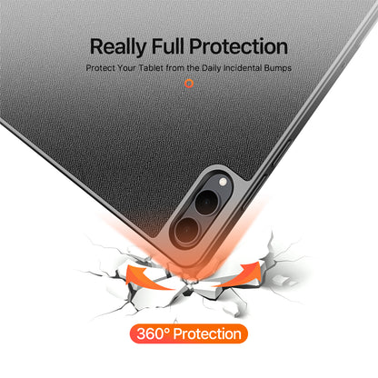 DUX DUCIS For Samsung Galaxy Tab S11 Ultra Case  Domo Series Tri-fold Stand PU Leather Tablet Cover