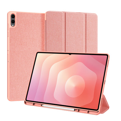 DUX DUCIS For Samsung Galaxy Tab S11 Ultra Case  Domo Series Tri-fold Stand PU Leather Tablet Cover