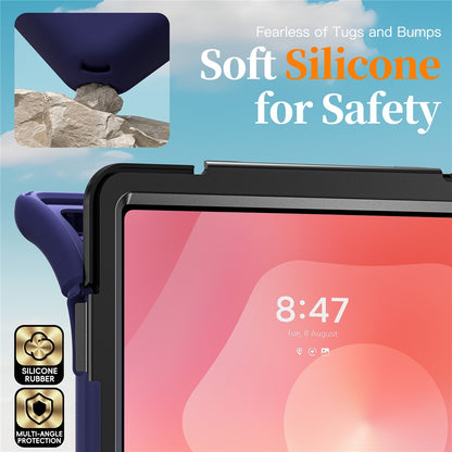 For Samsung Galaxy Tab S11 Ultra Kickstand Case TPU PC Silicone Tablet Cover with Shoulder Strap
