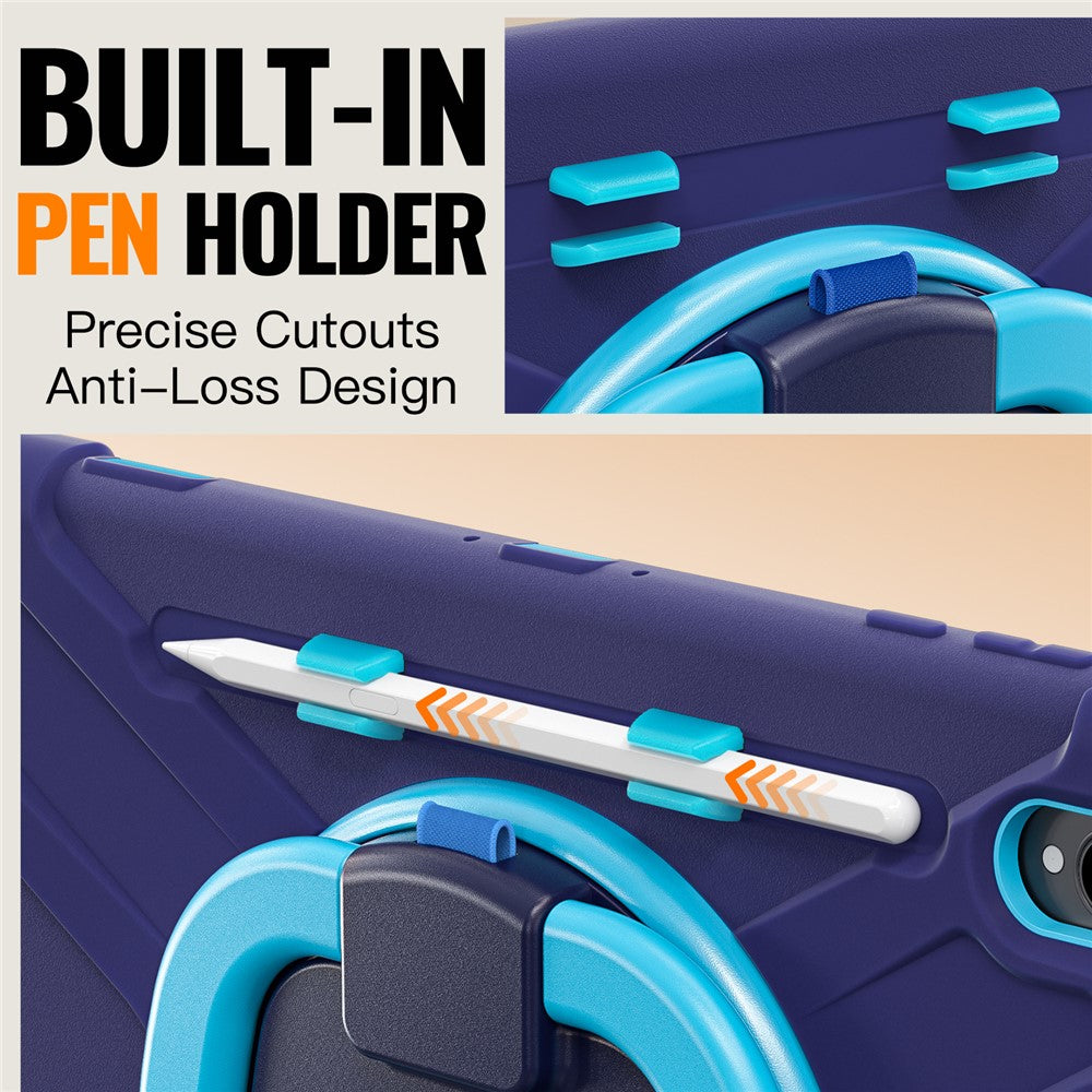 For Samsung Galaxy Tab S11 Ultra Case TPU + PC + Silicone Tablet Cover Swivel Kickstand Handle Grip