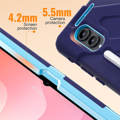 For Samsung Galaxy Tab S11 Ultra Case TPU + PC + Silicone Tablet Cover Swivel Kickstand Handle Grip