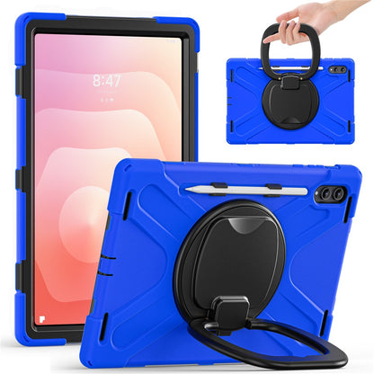 For Samsung Galaxy Tab S11 Ultra Case TPU + PC + Silicone Tablet Cover Swivel Kickstand Handle Grip