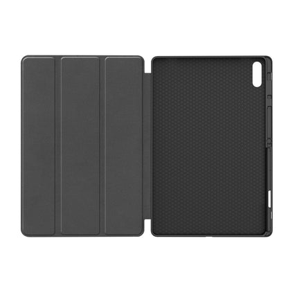For Samsung Galaxy Tab S11 Ultra Stand Case Shock-Absorbent Leather Tablet Cover with Pen Slot