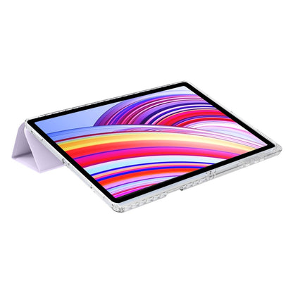 For Samsung Galaxy Tab S11 Ultra Case PU Leather Origami Stand Clear Tablet Cover