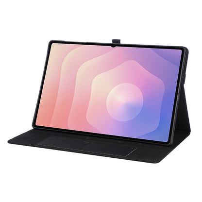 For Samsung Galaxy Tab S11 Ultra Case with Stand Card Holder Cloth Texture Leather Tablet Cover