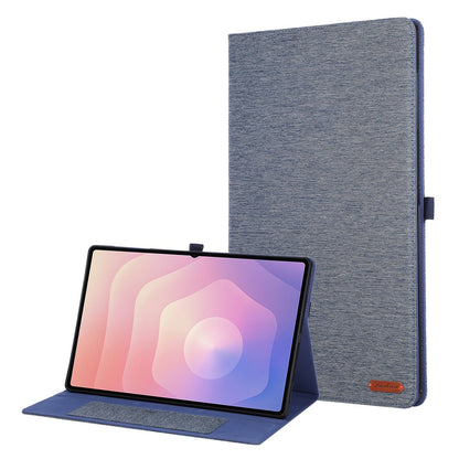 For Samsung Galaxy Tab S11 Ultra Case with Stand Card Holder Cloth Texture Leather Tablet Cover