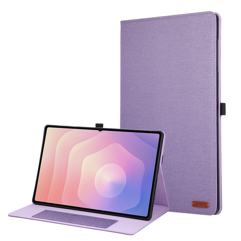 For Samsung Galaxy Tab S11 Ultra Case with Stand Card Holder Cloth Texture Leather Tablet Cover