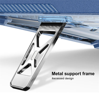 For MacBook Neo 13 inch (2026) Protective Case with Metal Kickstand Honeycomb Cooling Design PC+TPU Laptop Cover