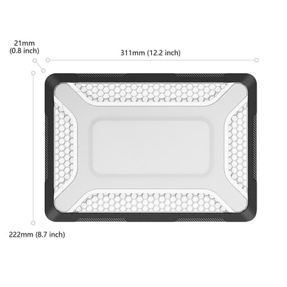 Protective Case with Metal Kickstand for MacBook Air 13 inch (2026) / (2025) / (2024) / (2022) Honeycomb Cooling Design PC+TPU Laptop Cover
