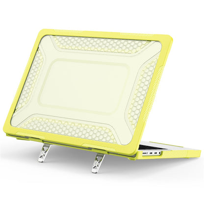 Protective Case with Metal Kickstand for MacBook Pro 14 inch (2026) / (2025) / (2024) / (2023) / (2022) / (2021) Honeycomb Cooling Design PC+TPU Laptop Cover