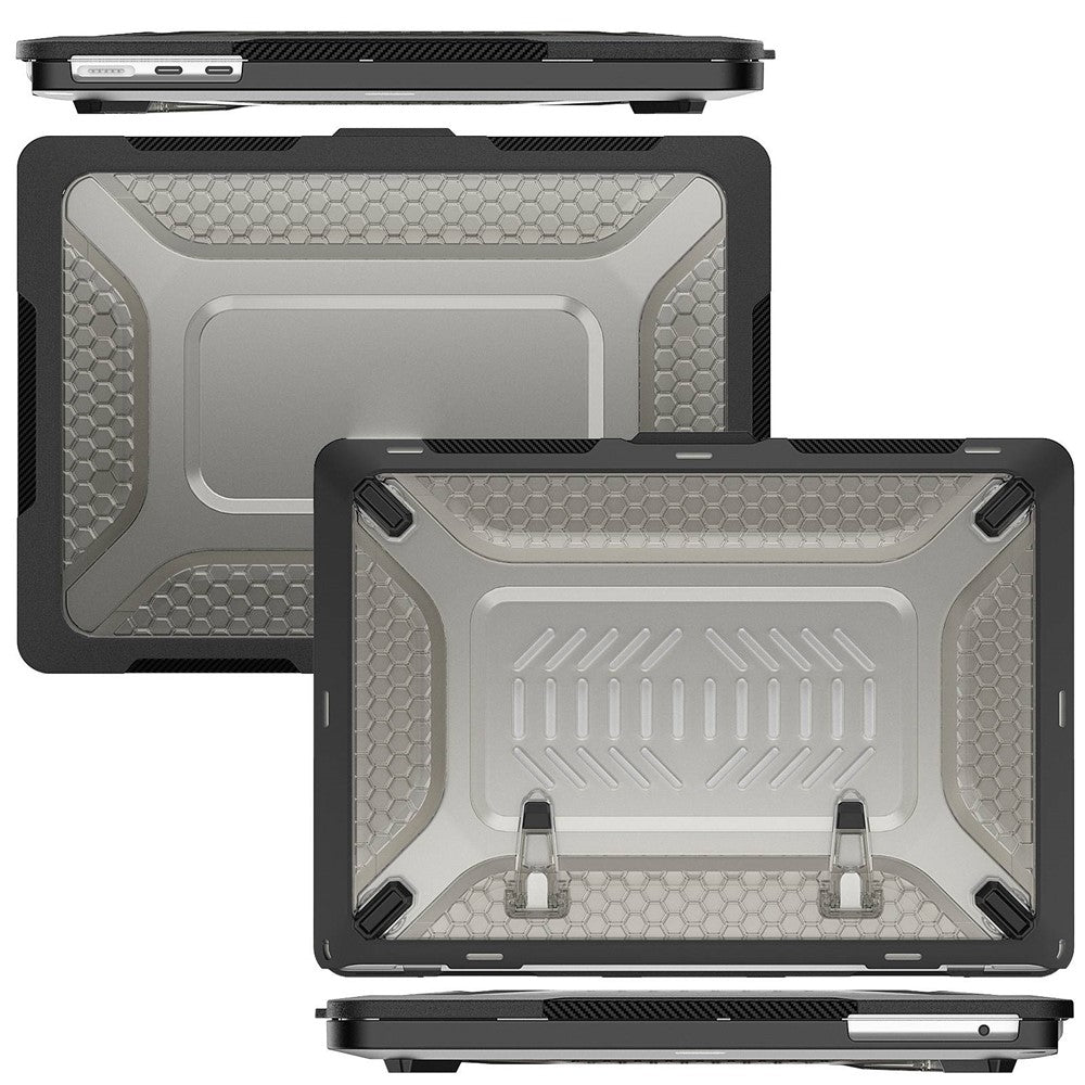 For MacBook Air 13 inch (2026) A3449 / (2025) A3240 / (2024) A3113 / (2022) A2681 Protective Case Anti-Scratch Laptop Hard PC Case with Kickstand