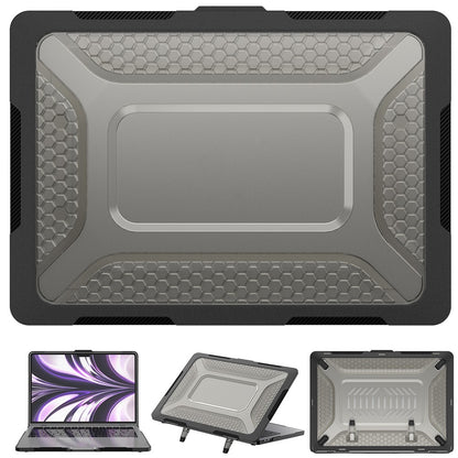 For MacBook Air 13 inch (2026) A3449 / (2025) A3240 / (2024) A3113 / (2022) A2681 Heat Dissipation Laptop Case Shockproof Hard PC Soft TPU Kickstand Cover
