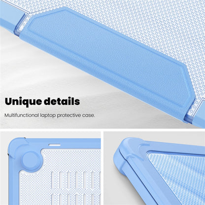 For MacBook Air 13 inch (2026) A3449 / (2025) A3240 / (2024) A3113 / (2022) A2681 Laptop Case PC + TPU Kickstand Heat Dissipation Cover