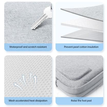 15-15.6 inch Laptop Sleeve Waterproof Oxford Cloth Notebook Handbag with Small Detachable Bag