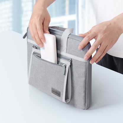 15-15.6 inch Laptop Sleeve Waterproof Oxford Cloth Notebook Handbag with Small Detachable Bag