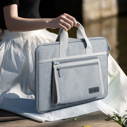 15-15.6 inch Laptop Sleeve Waterproof Oxford Cloth Notebook Handbag with Small Detachable Bag