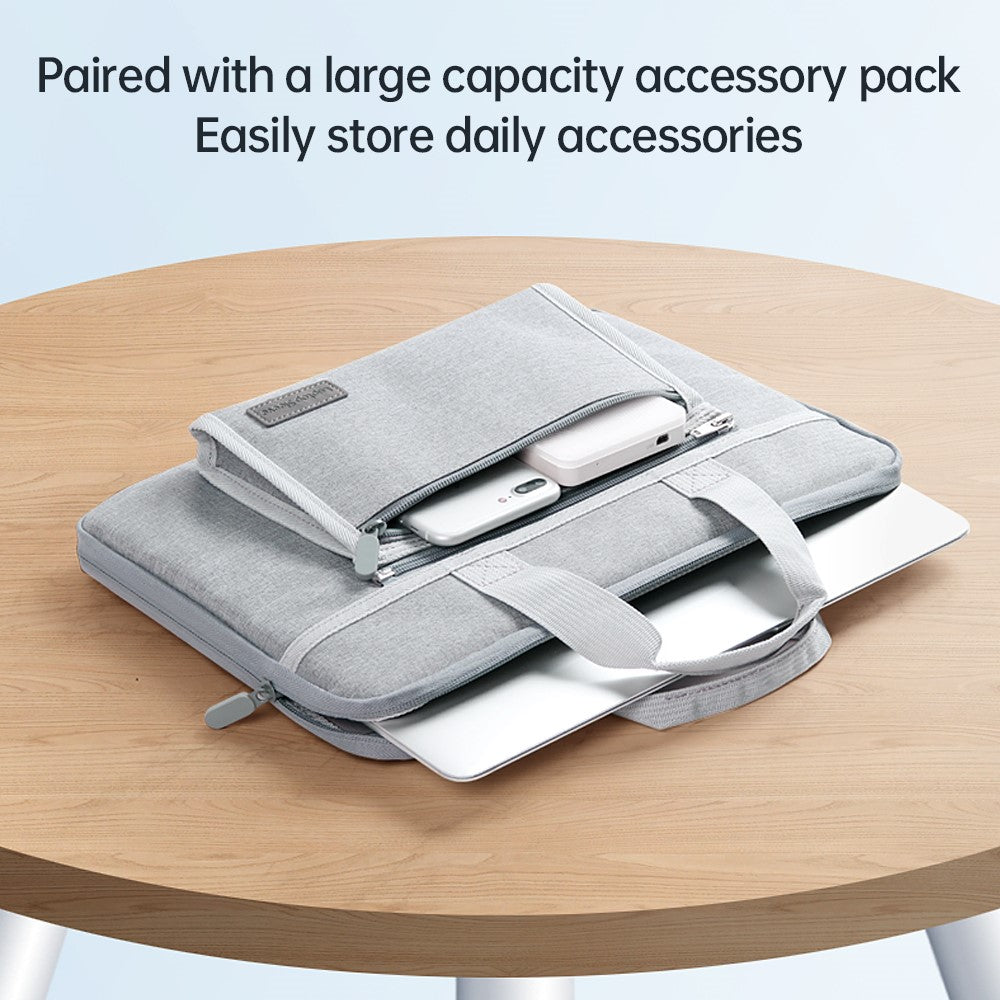 15-15.6 inch Laptop Sleeve Waterproof Oxford Cloth Notebook Handbag with Small Detachable Bag