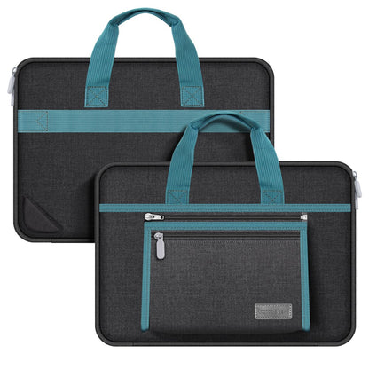 15-15.6 inch Laptop Sleeve Waterproof Oxford Cloth Notebook Handbag with Small Detachable Bag