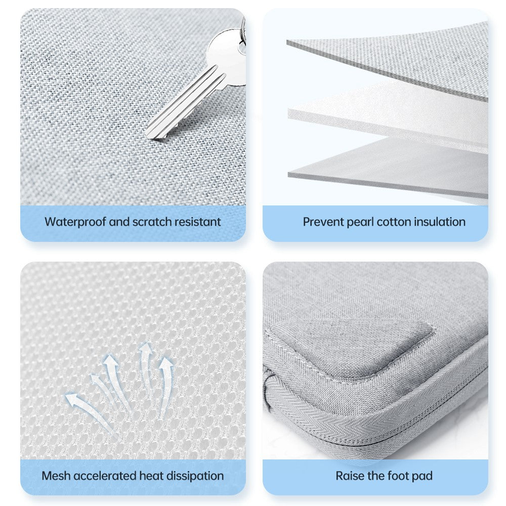 13-14 inch Laptop Handbag Waterproof Oxford Cloth Notebook PC Protective Sleeve with Small Detachable Bag