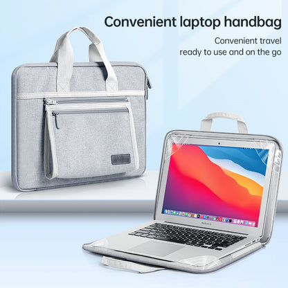 13-14 inch Laptop Handbag Waterproof Oxford Cloth Notebook PC Protective Sleeve with Small Detachable Bag