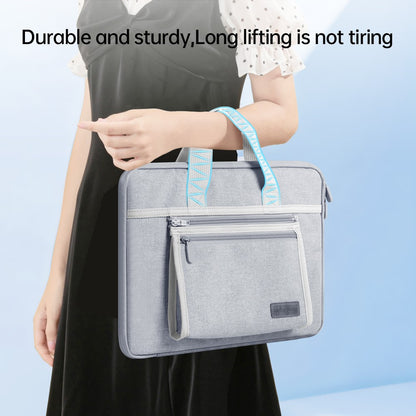 13-14 inch Laptop Handbag Waterproof Oxford Cloth Notebook PC Protective Sleeve with Small Detachable Bag