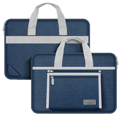 13-14 inch Laptop Handbag Waterproof Oxford Cloth Notebook PC Protective Sleeve with Small Detachable Bag