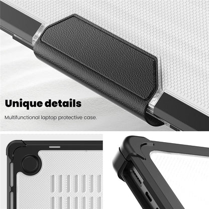 For MacBook Pro 14 inch (2026) A3427 A3426 / (2025) A3434 A3112 A3185 A3401 / (2024) A2918 A2992 / (2023) A2779 / (2022) / (2021) A2442 Heat Dissipation Hard PC+TPU Laptop Case with Kickstand