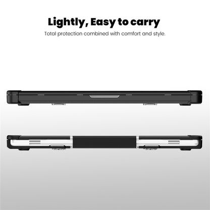 For MacBook Pro 16 inch (2026) A3429 A3428 / (2025) A3186 A3403 / (2024) A2991 / (2023) A2780 / (2021) A2485 Anti-Slip Laptop Case Heat Dissipation PC+TPU Kickstand Cover