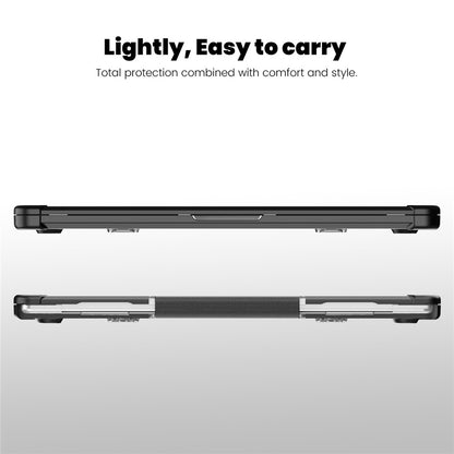 For Macbook Air 15 inch (2026) A3448 / (2025) A3241 / (2024) A311 / (2023) A2941 PC+TPU Laptop Case Heat Dissipation Kickstand Non-Slip Notebook Cover