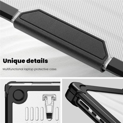 For Macbook Air 15 inch (2026) A3448 / (2025) A3241 / (2024) A311 / (2023) A2941 PC+TPU Laptop Case Heat Dissipation Kickstand Non-Slip Notebook Cover
