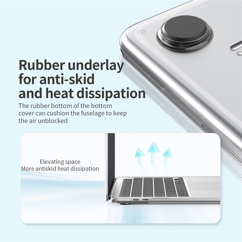 LENTION For Macbook Air 15 inch (2026) A3448 / (2025) A3241 / (2024) A311 / (2023) A2941 Hard PC Case Full Protection Anti-Scratch Laptop Cover