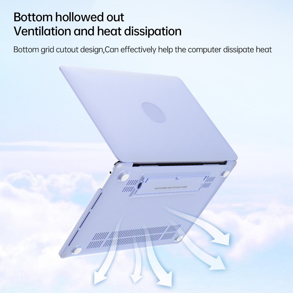 Matte Hard PC Case for Macbook Air 15 inch (2026) A3448 / (2025) A3241 / (2024) A311 / (2023) A2941 Lightweight Shockproof Laptop Cover with Kickstand