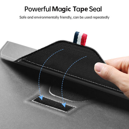 15 Inch Laptop Sleeve Case with Stand Feature PU Leather Storage Bag Slim Envelope