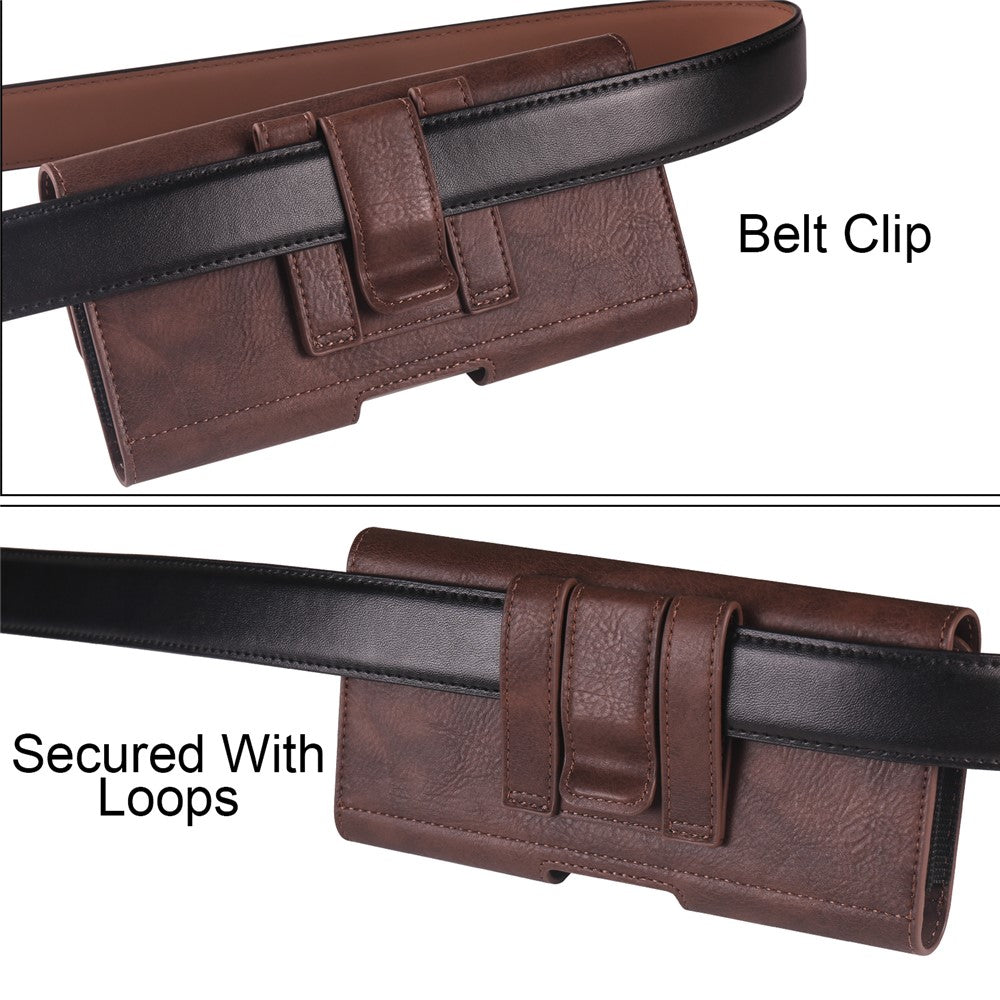 6.7 - 6.9 inch Waist Bag for iPhone 16 Pro Max / Samsung Galaxy S25 Ultra Horizontal Elastic Phone Holster with Card Slot