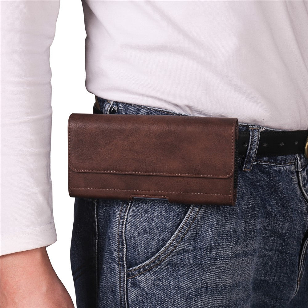 6.7 - 6.9 inch Waist Bag for iPhone 16 Pro Max / Samsung Galaxy S25 Ultra Horizontal Elastic Phone Holster with Card Slot