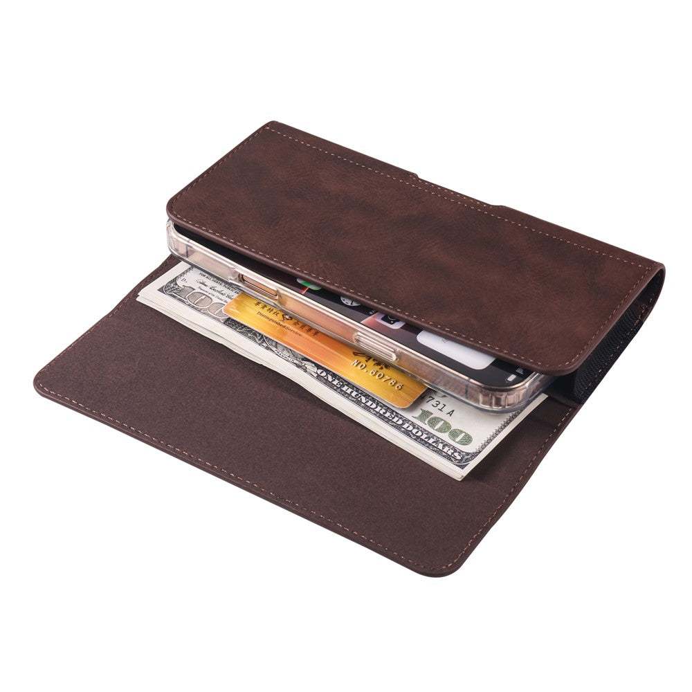6.7 - 6.9 inch Waist Bag for iPhone 16 Pro Max / Samsung Galaxy S25 Ultra Horizontal Elastic Phone Holster with Card Slot