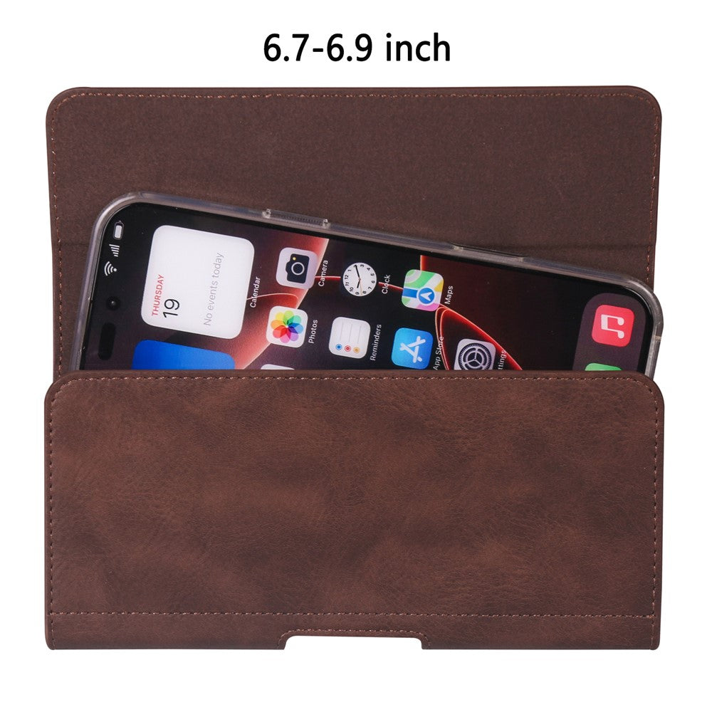 6.7 - 6.9 inch Waist Bag for iPhone 16 Pro Max / Samsung Galaxy S25 Ultra Horizontal Elastic Phone Holster with Card Slot