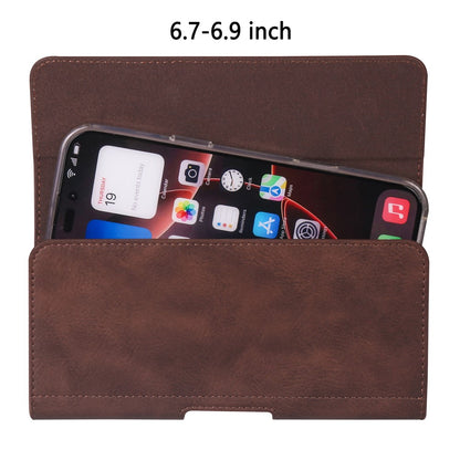 6.7 - 6.9 inch Waist Bag for iPhone 16 Pro Max / Samsung Galaxy S25 Ultra Horizontal Elastic Phone Holster with Card Slot