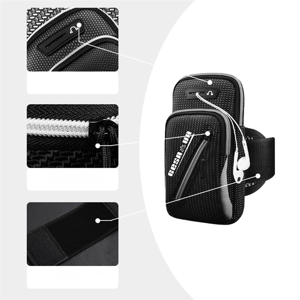 Sports Running Breathable Arm Bag Fitness Phone Storage Pouch Crossbody Bag for Phone within 7.2-inch