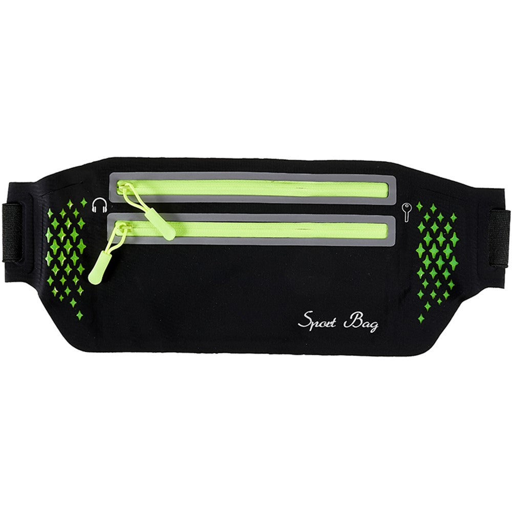 Ultra-thin Dual Zipper Outdoor Running Sports Waist Bag 7.2-inch Phone Storage Fanny Pack