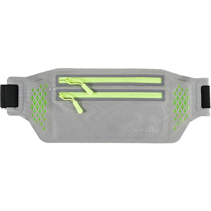 Ultra-thin Dual Zipper Outdoor Running Sports Waist Bag 7.2-inch Phone Storage Fanny Pack