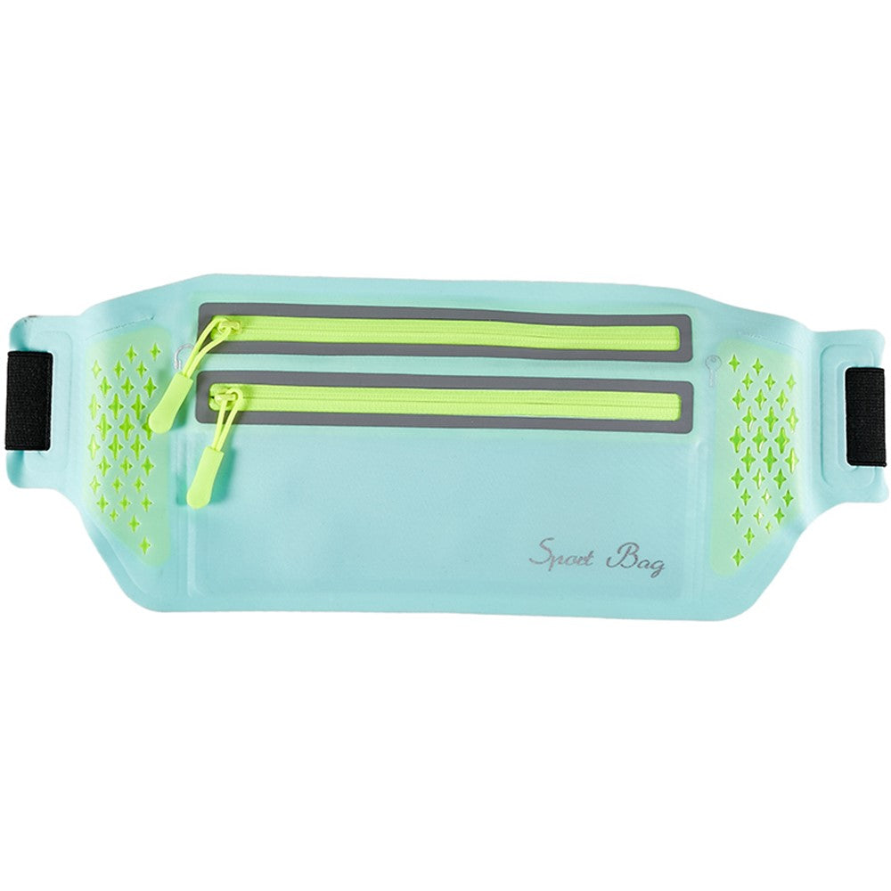 Ultra-thin Dual Zipper Outdoor Running Sports Waist Bag 7.2-inch Phone Storage Fanny Pack