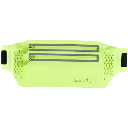 Ultra-thin Dual Zipper Outdoor Running Sports Waist Bag 7.2-inch Phone Storage Fanny Pack
