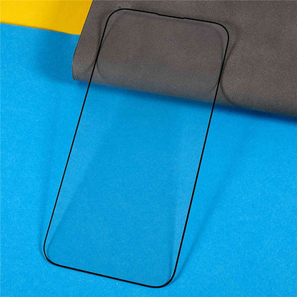 For iPhone 14 Pro Max 6.7 inch Secondary Strengthening Full Glue Full Covering Silk Printing High Aluminum-silicon Glass Phone Screen Protector