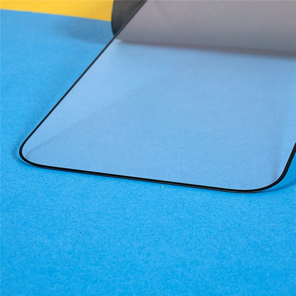 For iPhone 14 Pro Max 6.7 inch Secondary Strengthening Full Glue Full Covering Silk Printing High Aluminum-silicon Glass Phone Screen Protector