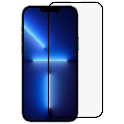 RURIHAI for iPhone 14 Plus 6.7 inch  2.5D Ultra Clear Black Edge Full Covering Screen Protector Secondary Hardening 9H Full Glue Aluminum-silicon Glass Film