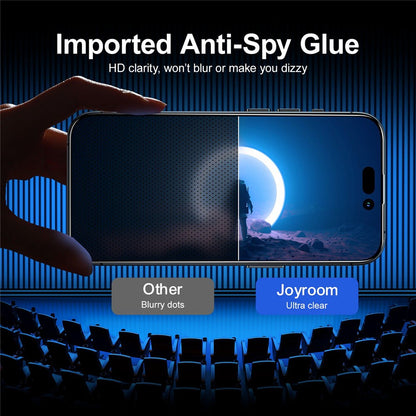 JOYROOM JR-P03 Silk Printing Screen Protector for iPhone 14 Plus, Anti-Spy Full Covering Anti-scratch Tempered Glass Film