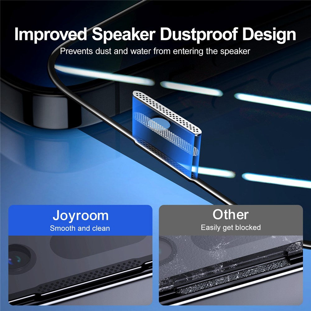 JOYROOM JR-P03 Silk Printing Screen Protector for iPhone 14 Plus, Anti-Spy Full Covering Anti-scratch Tempered Glass Film