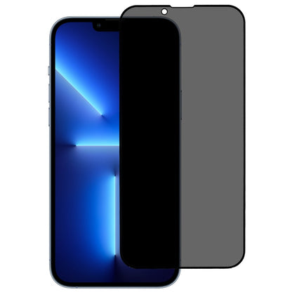 For iPhone 14 Plus Full Screen High Aluminium-silicon Glass Film Anti-peep Privacy Protection Full Glue Silk Printing Anti-scratch Tempered Glass Screen Protector